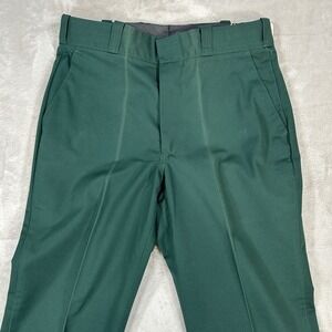 Unitog Business Clothing Mens Green Work Pants Size 32x 37 Vintage Made In USA